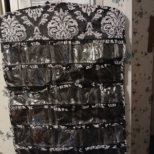 Black and White Hanging Jewelry Organizer